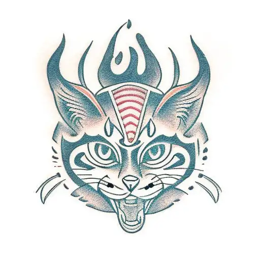 bobcat tattoo design idea
