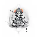 aghori ganesh tattoo design idea