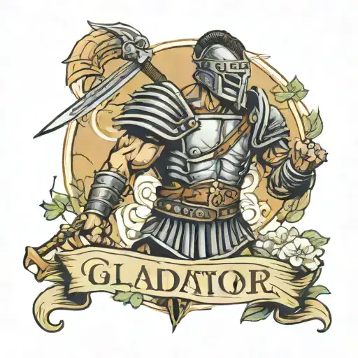 Vegan Gladiator Text tattoo design idea