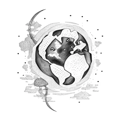mother earth as a woman  tattoo design idea