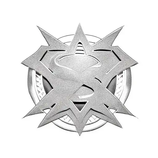 Superman, Spiderman, and Captain America logo in sunflower field tattoo design idea