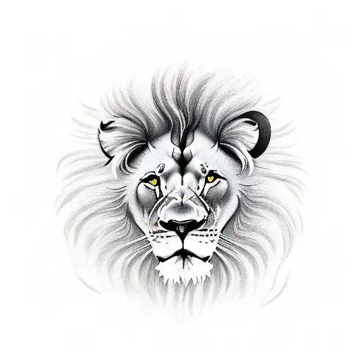 lion with 4 cubs tattoo design idea