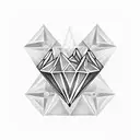 diamond tattoo design idea