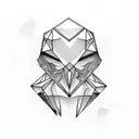 diamond tattoo design idea