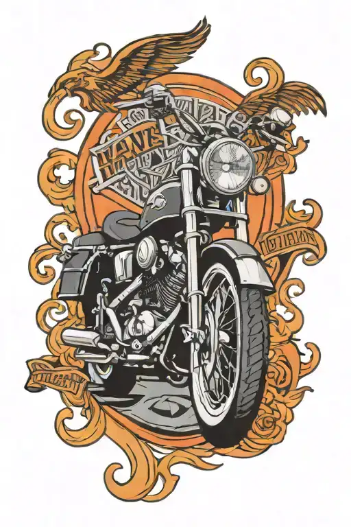 Harley Davidson logo tattoo design idea
