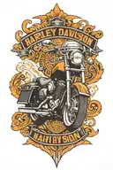 Harley Davidson logo tattoo design idea