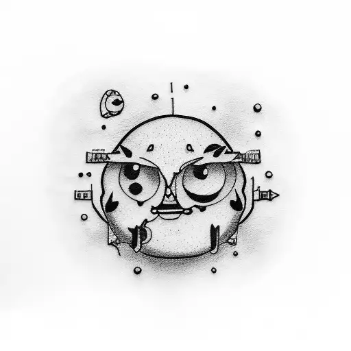 A tattoo of a series of jokes written in a 2D comic strip style tattoo design idea