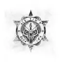 motorcycle route 66 tattoo design idea