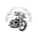 motorcycle route 66 tattoo design idea