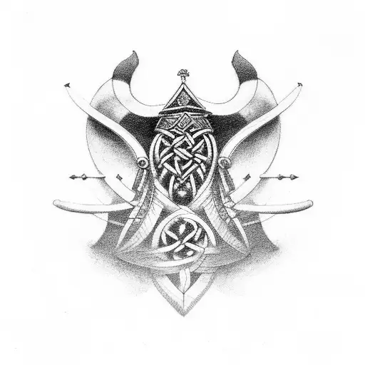 Nordic, Viking and Celtic Vibes - symbolisms for power, strength, success or wealth tattoo design idea