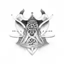 Nordic, Viking and Celtic Vibes - symbolisms for power, strength, success or wealth tattoo design idea
