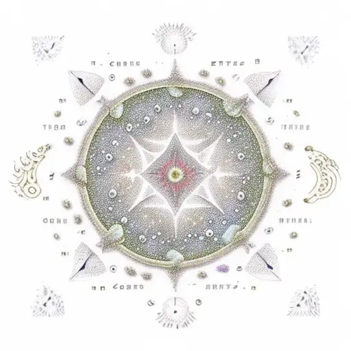 An astrological constellation formed by coffee beans tattoo design idea