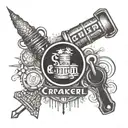 Cracker Barrel themed tattoo incorporating cybersecurity elements tattoo design idea