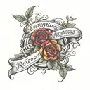 "everything happens for a reason" cursive writing tattoo design idea