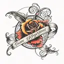 "everything happens for a reason" cursive writing tattoo design idea