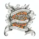 "everything happens for a reason" cursive writing tattoo design idea