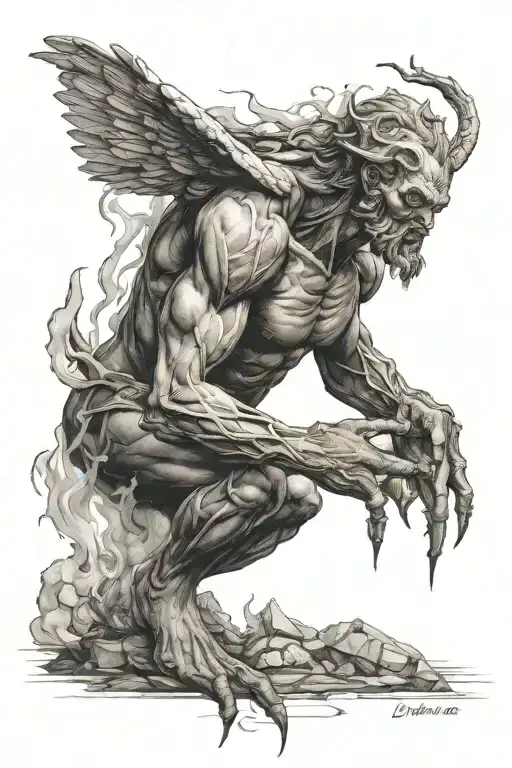 Prometheus stealing fire tattoo design idea
