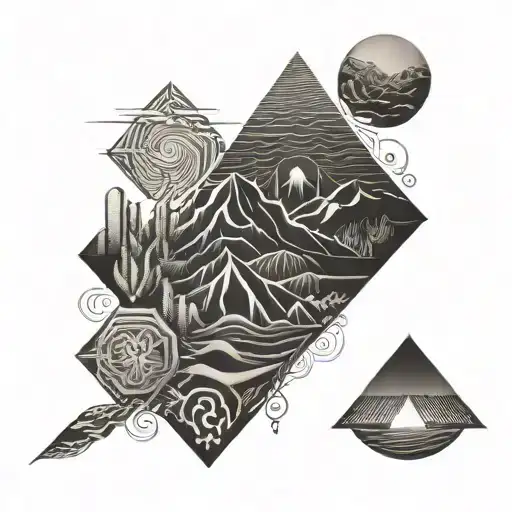 volcano nicaragua reptiles tattoo design idea