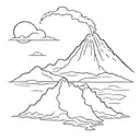 volcano nicaragua reptiles tattoo design idea
