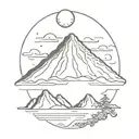 volcano nicaragua reptiles tattoo design idea