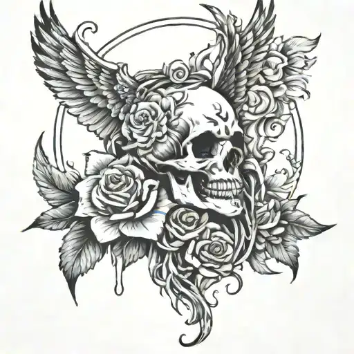 7 minutes after death memories tattoo design idea