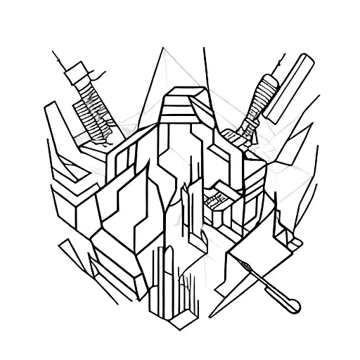 Sculpting tools forming the shape of Venezuela tattoo design idea