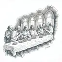 the last supper tattoo on the inside side of the triceps in the arm  tattoo design idea