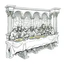 the last supper tattoo on the inside side of the triceps in the arm  tattoo design idea
