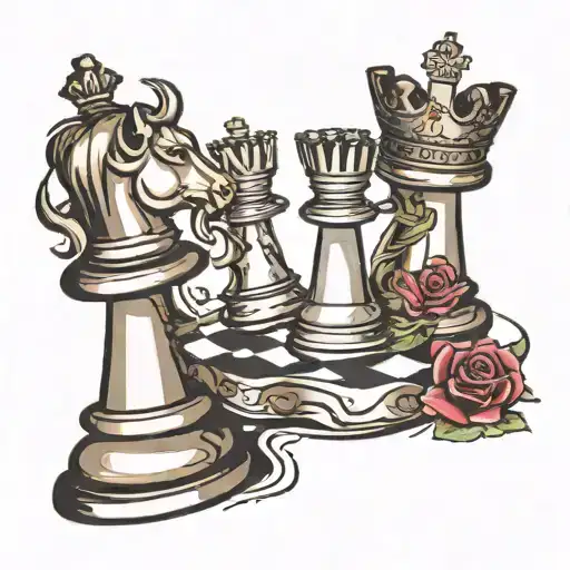 Chess king tattoo design idea