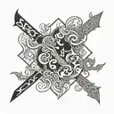 Nordic symbols of entropy tattoo design idea