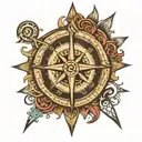 viking compass tattoo design idea
