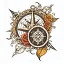viking compass tattoo design idea