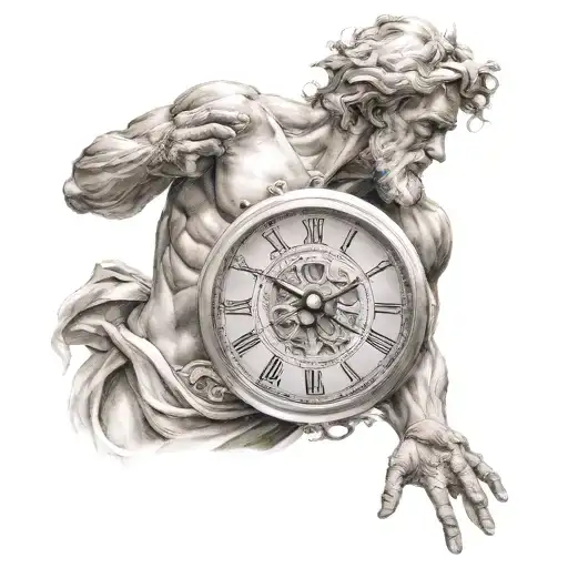 greek god of time chronos tattoo design idea