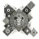 tim burton style tattoo design idea