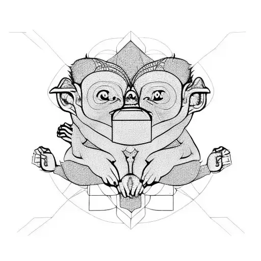 3 wise monkeys tattoo design idea