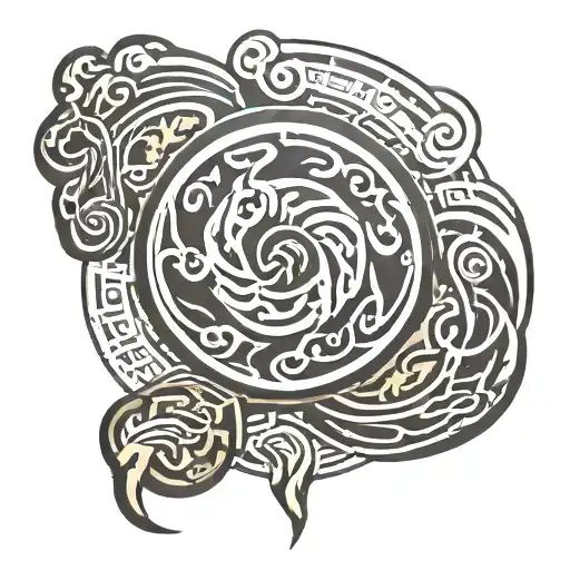 air bender symbol tattoo design idea