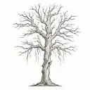 dead tree tattoo design idea