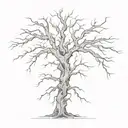 dead tree tattoo design idea
