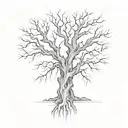 dead tree tattoo design idea