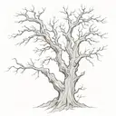 dead tree tattoo design idea