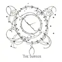 Pisces Taurus intertwined constellation  tattoo design idea