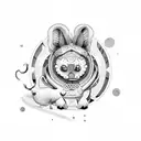 madre de la mano de un niño y una niña tattoo design idea