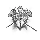Design a tattoo showcasing the strength and agility of lacrosse players tattoo design idea