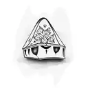 coffin with gothic lace  tattoo design idea