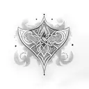 coffin with gothic lace  tattoo design idea