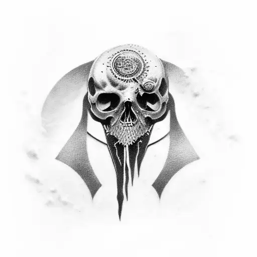 Le temps est assassin tattoo design idea