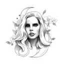 Lana del rey album  tattoo design idea