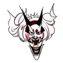 Hannya mask tattoo design idea