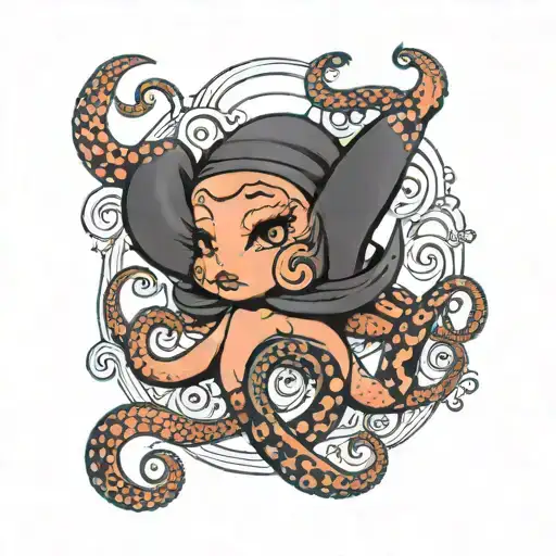 Betty Boo Octopussy tattoo design idea