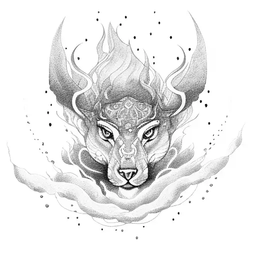 thunderstorm tattoo design idea